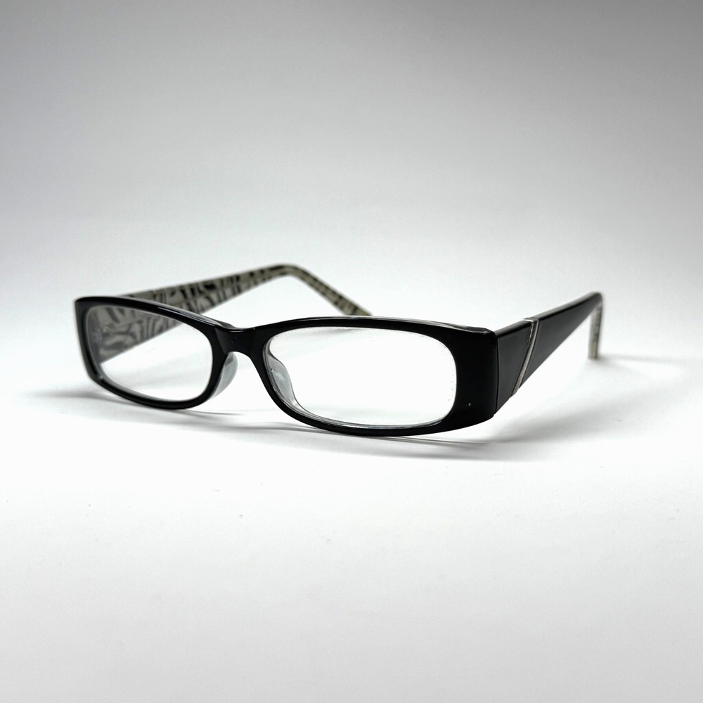 Modern Design Tigress Eyeglasses Frame Only 52-16-140 Black Tiger Print Womens